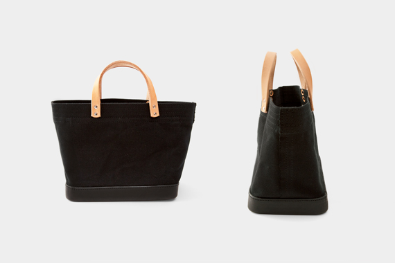 Butler Verner Sails モールドレザー キャンバス ランチトート ハンドル タン
