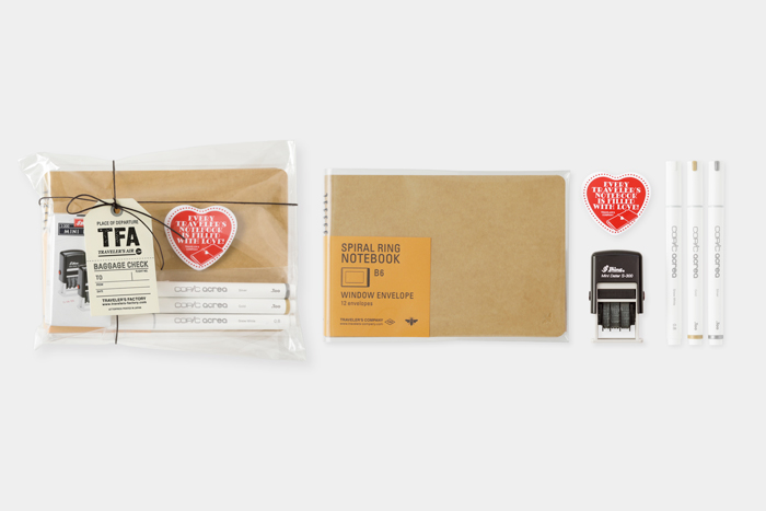 スパイラルリングノート 窓付封筒 ギフトセット