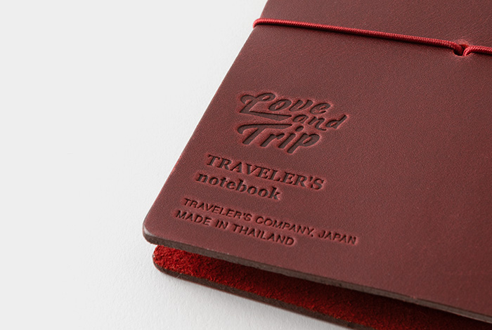 トラベラーズノート パスポートサイズ LOVE AND TRIP レッド