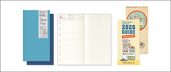 【新品】トラベラーズノート　ダイアリー2026 8点セット TRAVELER'S notebook 2026 DIARY | TRAVELER'S COMPANY