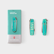 TF VICTORINOX クラシック SD メッセージ 透明ライトブルー