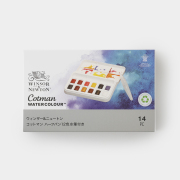 WINSOR&NEWTON コットマン ハーフパン12色セット 水筆ペン付き