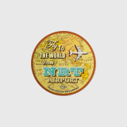 バゲッジステッカー 丸 地球